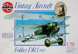 Fokker Dr. 1 Triplane Fighter 1/72 Scale Plastic Model Kit Airfix 01074
