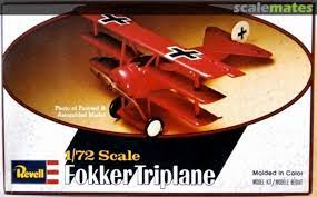 Fokker Dr. 1 Triplane Fighter 1/72 Scale Plastic Model Kit Revell H-52