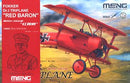Fokker Dr1 Triplane Fighter 1/32 Scale  Plastic Model Kit w/ Red Baron bust Meng QS-002