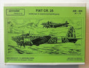 Fuat CR.25 Reconnaissance Aircraft 1/72 Scale Vacuform Plastic Model Kit Airmodel AM-404
