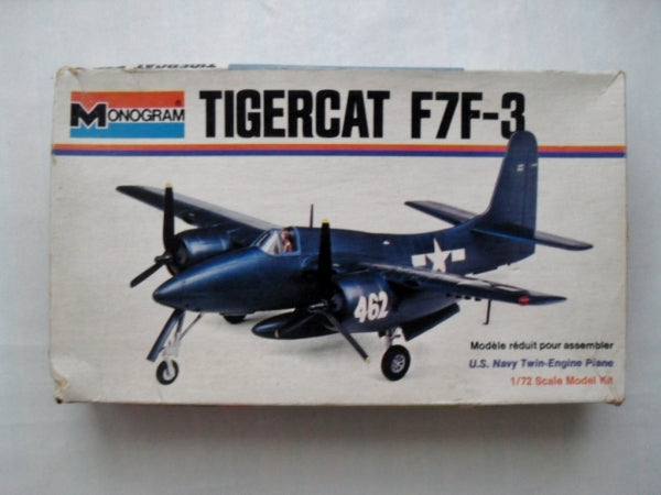 Grumman F7F-3 Tigercat Fighter 1/72 Scale Plastic Model KitMonogram 6813