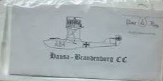 Hansa Brandenburg CC Flying Boat 1/72 Scale Plastic Vacform Model Kit Classic Planes
