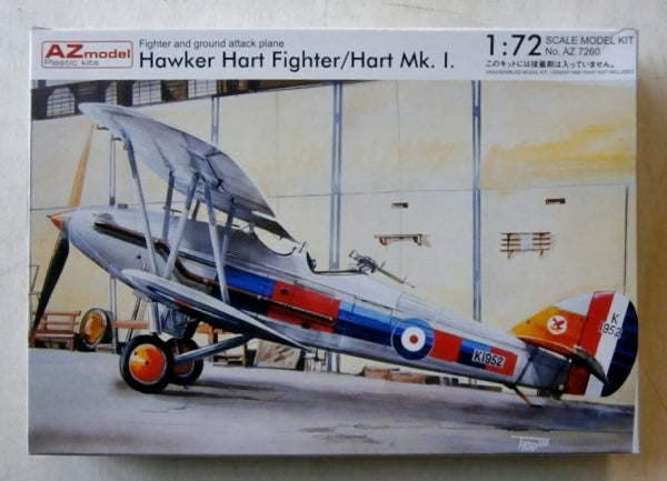 Hawker Hart Mk.l Bomber 1/72 Scale Plastic Model Kit AZ Model 7260