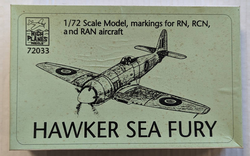 Hawker Sea Fury Fighter 1/72 Scale Plastic Model Kit High Planes Model 72033