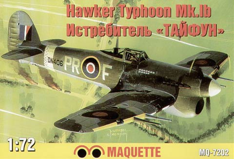Hawker Typhoon Mk lB 1/72 Scale Plastic Model Kit RPM 7202