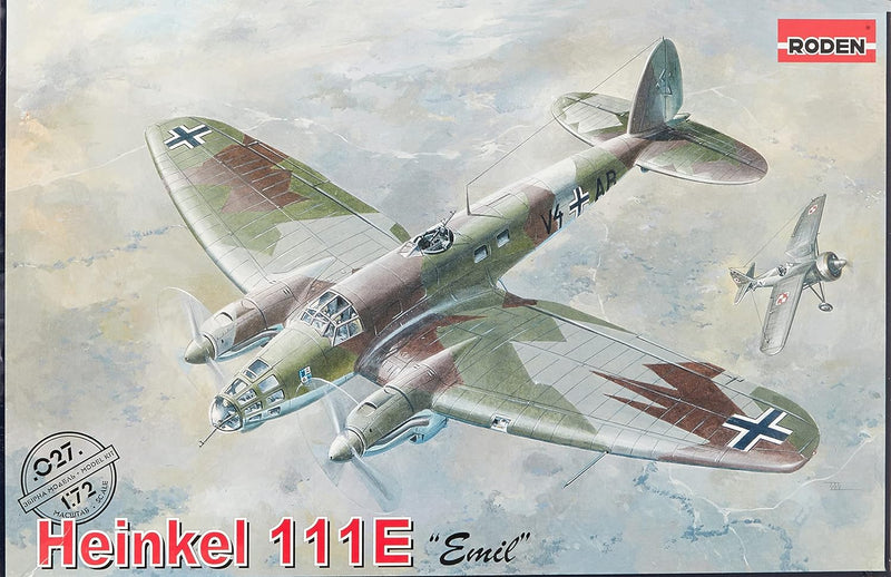 Heinkel HE 111-E Bomber 1/72 Scale Plastic Model Kit Roden 027