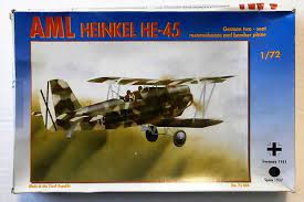 Heinkel He-45 Bomber 1/72 Scale  Plastic Model Kit AML Models 72006