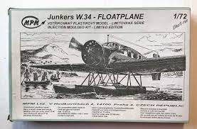 Junkers W-34 Floatplane 1/72 Scale Plastic Model Kit MPM 72071