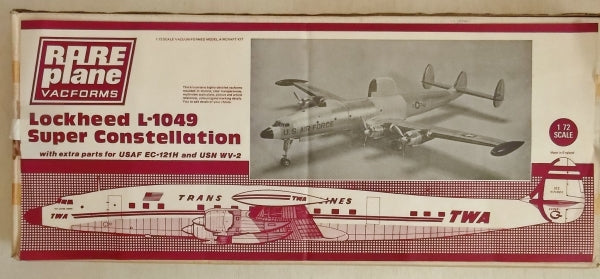Lockheed L-1049G Super Constellation 1/72 Scale  Vacuform Model Kit Rareplanes