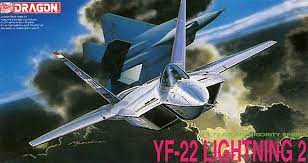 Lockheed Martin YF22 Fighter 1/72 Scale Plastic Model Kit Dragon 2508