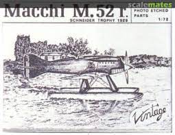 Macchi M 52R  Seaplane 1/72 Scale Resin Model Kit Vintage Resin 72-003