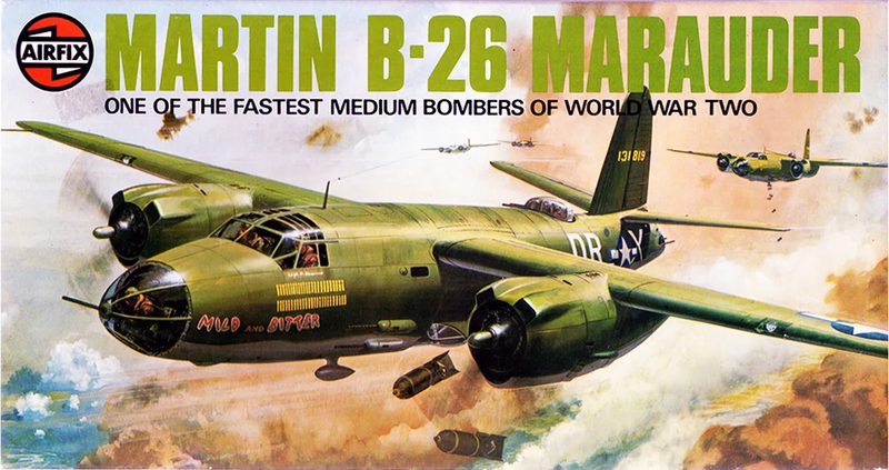 B26 Model Kit Martin B-26 Marauder Bomber 1/72 Scale Plastic Model Kit Airfix 04015-