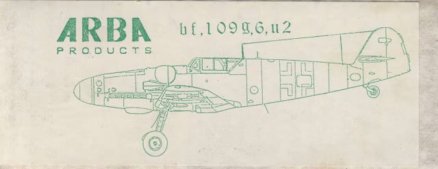 Messerschmitt ME 109G-6/U2 Fighter 1/72 Scale Resin Model Kit  ARBA