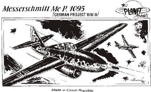 Messerschmitt Me P1095 Fighter 1/72 Scale Resin Model Kit  Planet Models 017