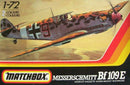Messerschnitt BF109E 1/72 Scale Plastic Model Kit Matchbox PK17