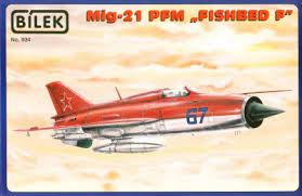 Mikoyan MiG-21 PFM Fighter 1/72 Scale Plastic Model Kit Bilek 934