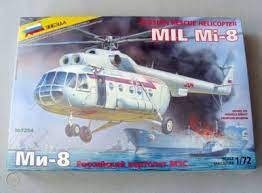 Mil Mi-8 Helicopter 1/72 Scale Plastic Model Kit Zveda 7254