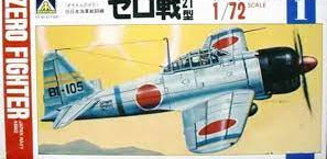 Mitsubishi A6M2 Zero 1/72 Scale Plastic Model Kit Aoshima 201