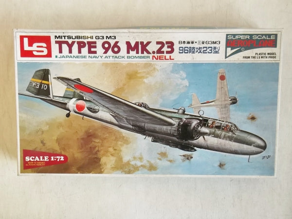 Mitsubishi G3M3Type 96 Bomber "Nell" 1/72 Scale Plastic Model Kit LS Models A502