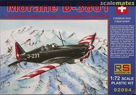 Morane Saulnier D3801 Fighter 1/72 Scale Plastic Model Kit RS Models 92094