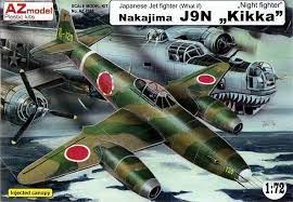 Nakajima J9N Kikka Figjhter 1/72 Scale Plastic Model Kit AZ Model 7288