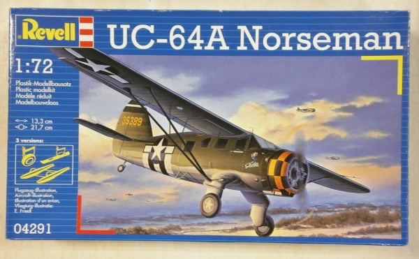 Noorduyn UC64A Norseman Floatplane 1/72 Scale Plastic Model Kit Revell 4291