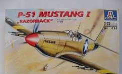 North American P-51 Mustang Mkl Fighter 1/72 Scale Plastic Model Kit Italeri 090