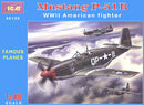 North American P51B Mustang Fighter 1/48 Scale Plastic Model Kit ICM48122