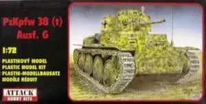 Panzer Jag 38t Ausf G 1/72 Scale Plastic Armoured Vehicle Model Kit Attack Hobby 72803