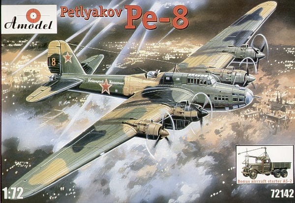 Petlyakov PE-8 Strategic Bomber 1/72 Scale Plastic Model Kit AModel 72142