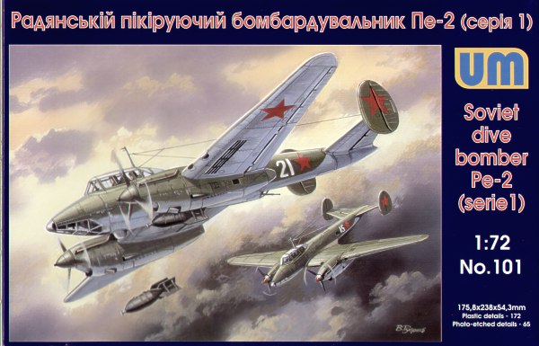 Petlyakov Pe-2 Bomber 1/72 Scale Plastic Model Kit UM Models 101