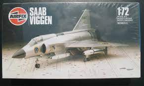 SAAB  AJ37 Viggen Fighter 1/72 Scale Plastic Model Aircraft Airfix 03015