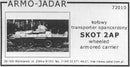 SKOT 2AP APC  1/72 Scale Resin Armoured Vehicle Model Kit ARMO-JADAR 72010