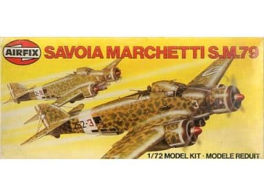 Savoia Marchetti SM79 Sparviero Bomber 1/72 Scale Plastic Model Kit Airfix 04007-3