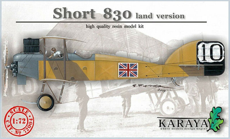 Short 830 Reconnaissance Airplane 1/72 Scale Resin Model Kit Karaya 72004
