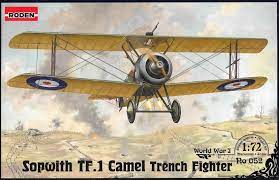 Sopwith TF1 Camel Trench Fighter 1/72 Scale Plastic Model Kit Roden 052