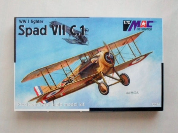 Spad SVll Biplane 1/72 Scale Plastic Model Kit Mac Distribution 72048