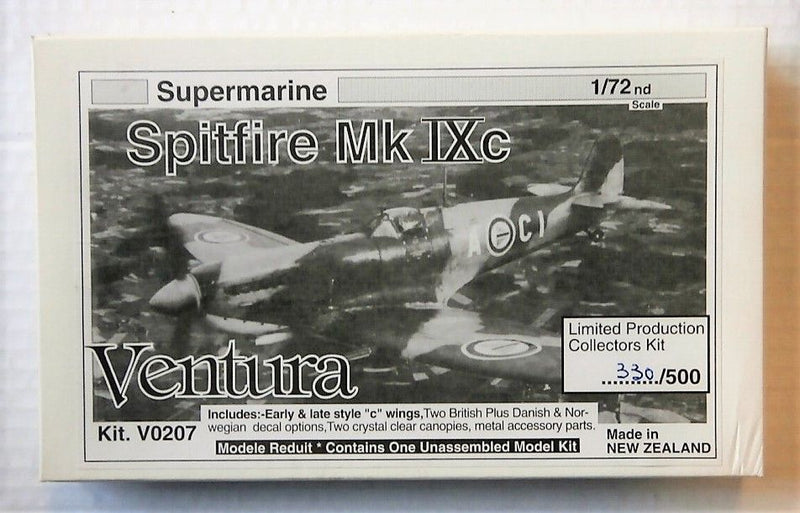 Supermarine Spitfire MK lXc 1/72 Scale Plastic Model Kit Ventura V0207