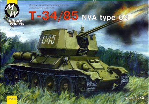 T-34-85 NVA Type 63 1/72 Scale Plastic Armoured Vehicle Model Kit Military Wheels 7210
