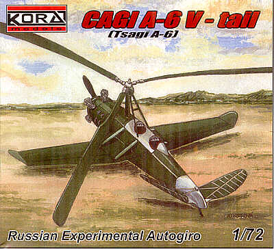 TsAGI (CAGI) A-6 V tail Auotgyro 1/72 Scale Resin Model Kit Kora 7242