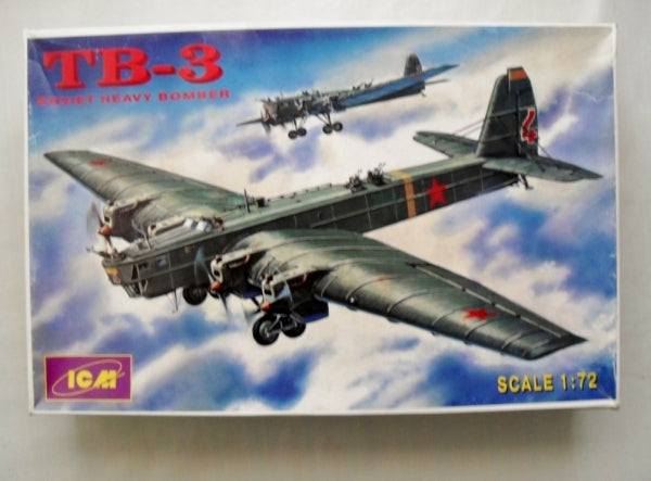 Tupolev TB-3 Bomber 1/72 Scale Plastic Model Kit ICM 72091