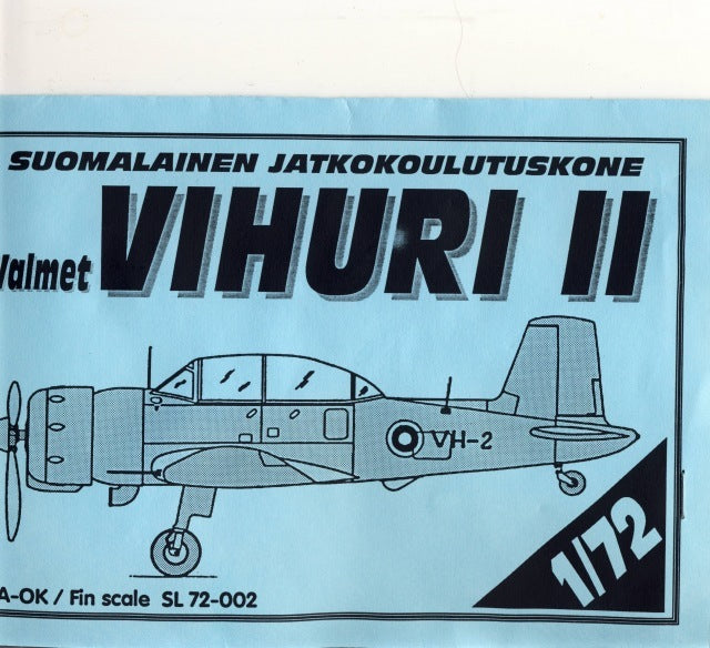 Valmet Vihuri ll Trainer 1/72 Scale Vacuform Plastic Model Kit KA-OK