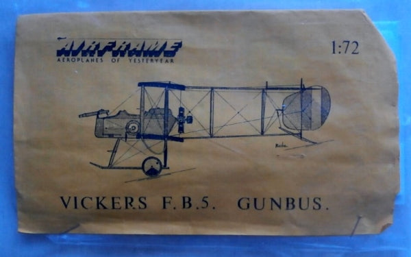 Vickers F.B. 5 Gunbus Fighter 1/72 Scale Plastic Vacuform Model Kit Airframe 47