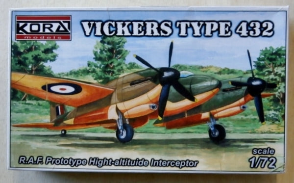 Vickers Type 432 Fighter 1/72 Scale Resin Model Kit Kora 7246