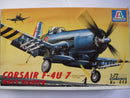 Vought F4U-7 Corsair 1/72 Scale Plastic ModelAircraft Kit Italeri 048