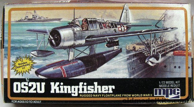 Vought OS2U Kingfisher Floatplane 1/72 Scale Plastic Model Kit MPC 1-4012