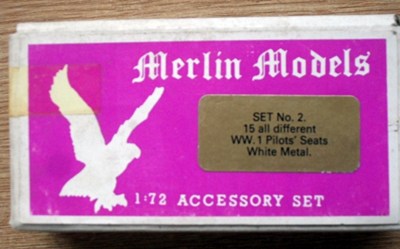 WW l Cast Metal Pilots Seats Set 1/72 Scale Detail Set Merlin Models 2