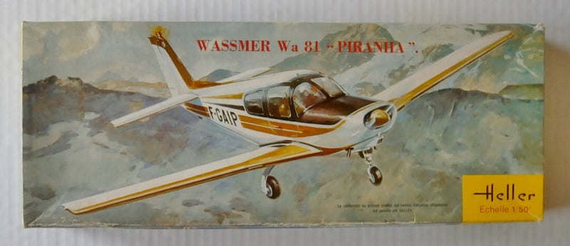 Wassmer WA 81 Pirahna Lightplane 1/50 Scale Plastic Model Kit HellerL403