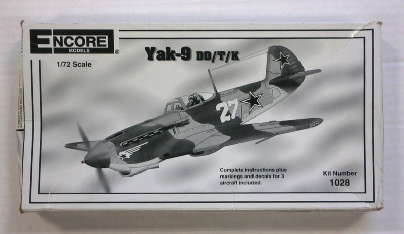 Yakovlev Yak 9 DD/T/K  Fighter 1/72 Scale Plastic Model Kit Encore 1028