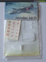 Yakovlev Yak 15 Fighter 1/72 Scale Plastic Vacuform Model Kit Waku Models